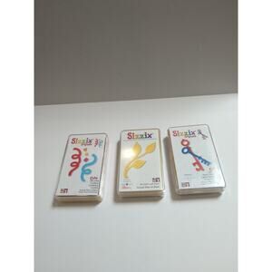 Lot of 3 Sizzix Die Cutters, Confetti,Leaf Stems, Key's Skeleton